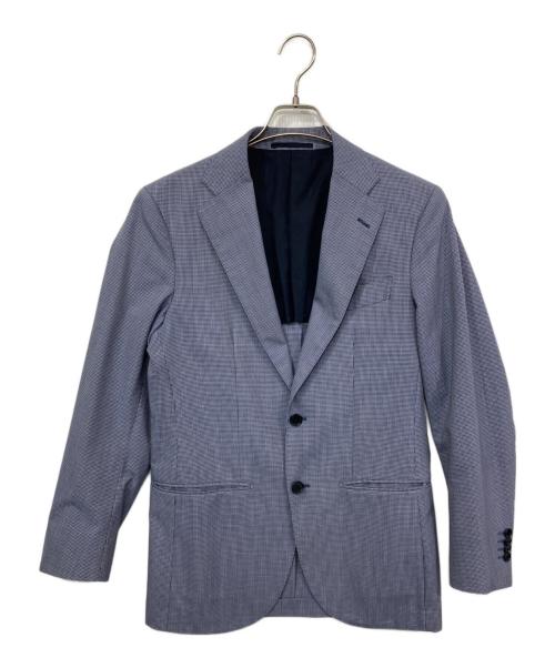 UNITED ARROWS（ユナイテッドアローズ）UNITED ARROWS (ユナイテッドアローズ) ハウンドトゥース 2B ジャケット ブルー サイズ:44の古着・服飾アイテム