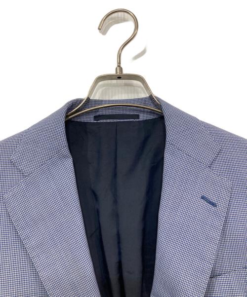 UNITED ARROWS（ユナイテッドアローズ）UNITED ARROWS (ユナイテッドアローズ) ハウンドトゥース 2B ジャケット ブルー サイズ:44の古着・服飾アイテム