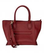 LONGCHAMPロンシャン）の古着「MAIL BOX TOP HANDLE BAG」｜レッド