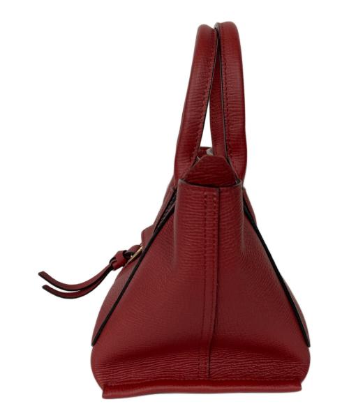 LONGCHAMP（ロンシャン）LONGCHAMP (ロンシャン) MAIL BOX TOP HANDLE BAG レッドの古着・服飾アイテム
