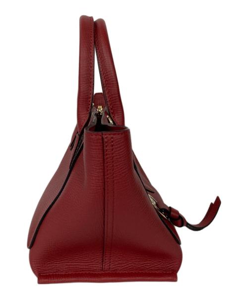 LONGCHAMP（ロンシャン）LONGCHAMP (ロンシャン) MAIL BOX TOP HANDLE BAG レッドの古着・服飾アイテム