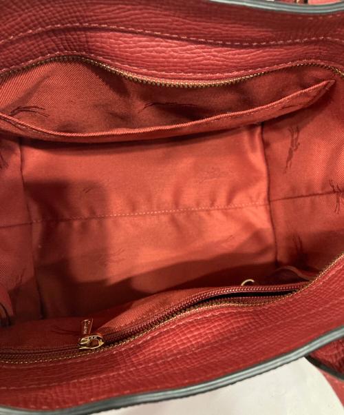 LONGCHAMP（ロンシャン）LONGCHAMP (ロンシャン) MAIL BOX TOP HANDLE BAG レッドの古着・服飾アイテム