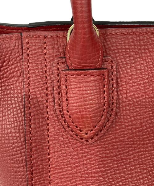 LONGCHAMP（ロンシャン）LONGCHAMP (ロンシャン) MAIL BOX TOP HANDLE BAG レッドの古着・服飾アイテム