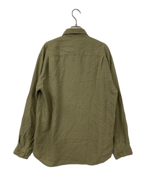 Columbia（コロンビア）Columbia (コロンビア) 長袖ジップポケットシャツ グリーン サイズ:Mの古着・服飾アイテム