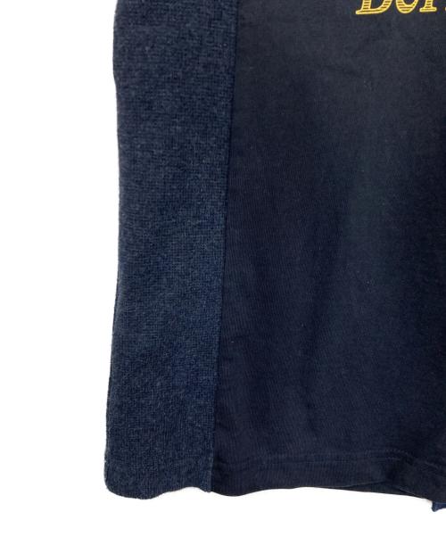THE NORTHFACE PURPLELABEL（ザ・ノースフェイス パープルレーベル）THE NORTHFACE PURPLELABEL (ザ・ノースフェイス パープルレーベル) アシンメトリー ドッキング ロゴTシャツ ネイビー サイズ:WSの古着・服飾アイテム