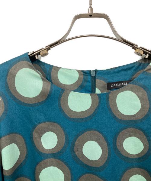 marimekko（マリメッコ）marimekko (マリメッコ) 水玉ワンピース ブルーグリーン サイズ:38の古着・服飾アイテム