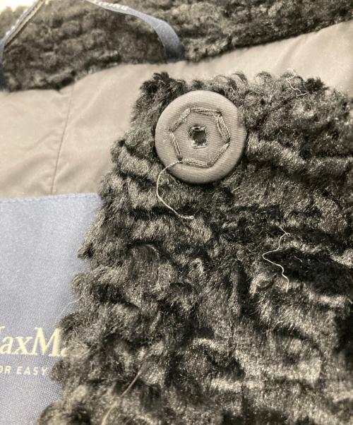 'S Max Mara（エスマックスマーラ）'S Max Mara (エスマックスマーラ) ノーカラージャガードベロアコート ブラック サイズ:36の古着・服飾アイテム