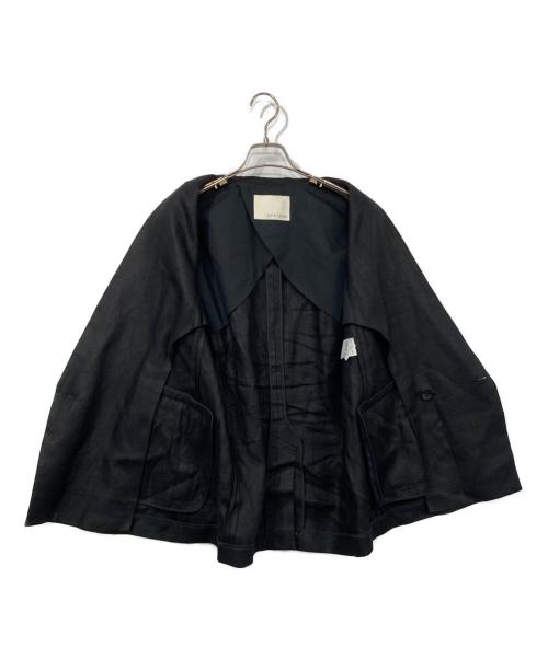 uncrave（アンクレイヴ3.）uncrave (アンクレイヴ3.) ヘリンボーン リネン ジャケット ブラック サイズ:1の古着・服飾アイテム