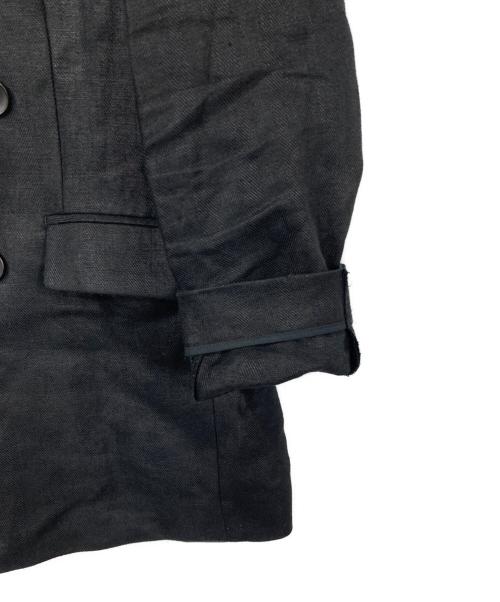 uncrave（アンクレイヴ3.）uncrave (アンクレイヴ3.) ヘリンボーン リネン ジャケット ブラック サイズ:1の古着・服飾アイテム