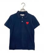 PLAY COMME des GARCONSプレイコムデギャルソン）の古着「ハートロゴポロシャツ」｜ネイビー