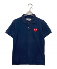 PLAY COMME des GARCONS（プレイコムデギャルソン）の古着「ハートロゴポロシャツ」｜ネイビー