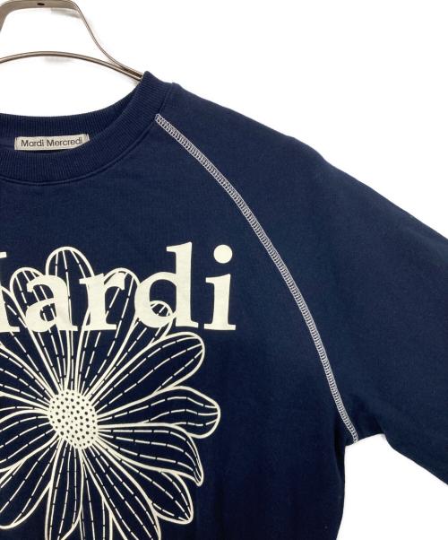 Mardi Mercredi（マルディメクルディ）Mardi Mercredi (マルディメクルディ) プリントスウェット ネイビー サイズ:Fの古着・服飾アイテム