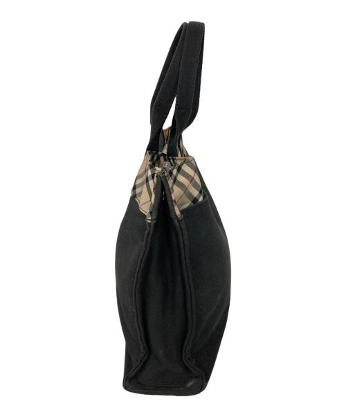 BURBERRY BLUE LABEL（バーバリー ブルー レーベル）BURBERRY BLUE LABEL (バーバリー ブルー レーベル) ノバチェック切替ハンドバッグ ブラック×ベージュの古着・服飾アイテム