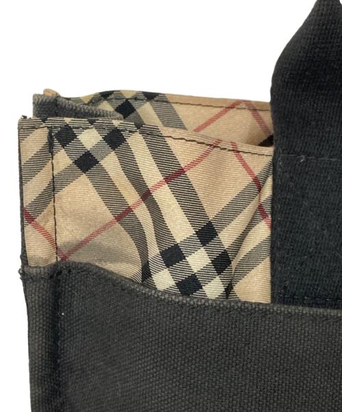 BURBERRY BLUE LABEL（バーバリー ブルー レーベル）BURBERRY BLUE LABEL (バーバリー ブルー レーベル) ノバチェック切替ハンドバッグ ブラック×ベージュの古着・服飾アイテム