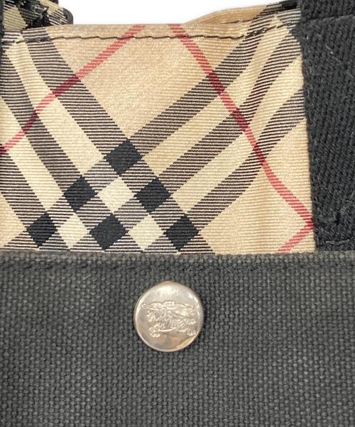 BURBERRY BLUE LABEL（バーバリー ブルー レーベル）BURBERRY BLUE LABEL (バーバリー ブルー レーベル) ノバチェック切替ハンドバッグ ブラック×ベージュの古着・服飾アイテム