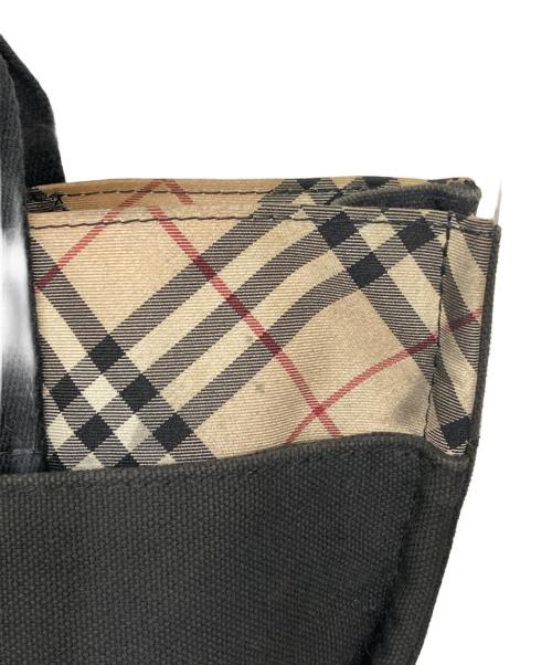 BURBERRY BLUE LABEL（バーバリー ブルー レーベル）BURBERRY BLUE LABEL (バーバリー ブルー レーベル) ノバチェック切替ハンドバッグ ブラック×ベージュの古着・服飾アイテム