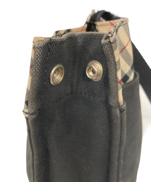 BURBERRY BLUE LABEL（バーバリー ブルー レーベル）BURBERRY BLUE LABEL (バーバリー ブルー レーベル) ノバチェック切替ハンドバッグ ブラック×ベージュの古着・服飾アイテム