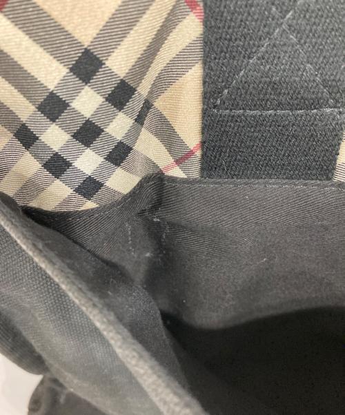 BURBERRY BLUE LABEL（バーバリー ブルー レーベル）BURBERRY BLUE LABEL (バーバリー ブルー レーベル) ノバチェック切替ハンドバッグ ブラック×ベージュの古着・服飾アイテム