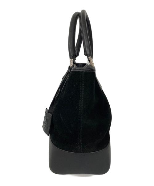 LOEWE（ロエベ）LOEWE (ロエベ) フスタアナグラムスウェードハンドバッグ ブラックの古着・服飾アイテム