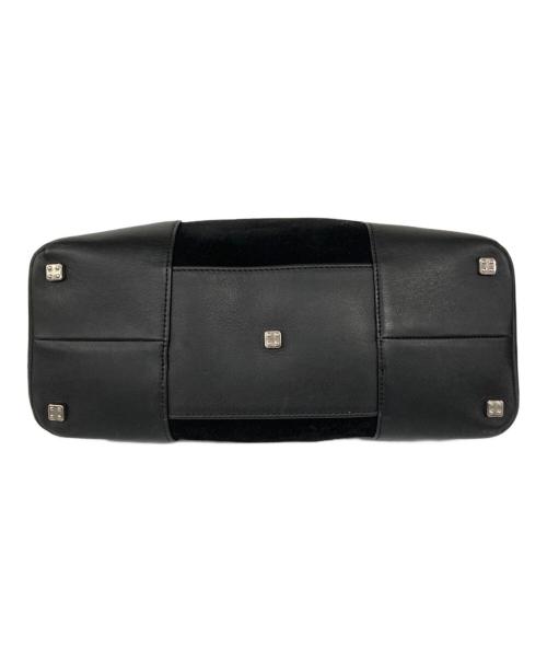 LOEWE（ロエベ）LOEWE (ロエベ) フスタアナグラムスウェードハンドバッグ ブラックの古着・服飾アイテム