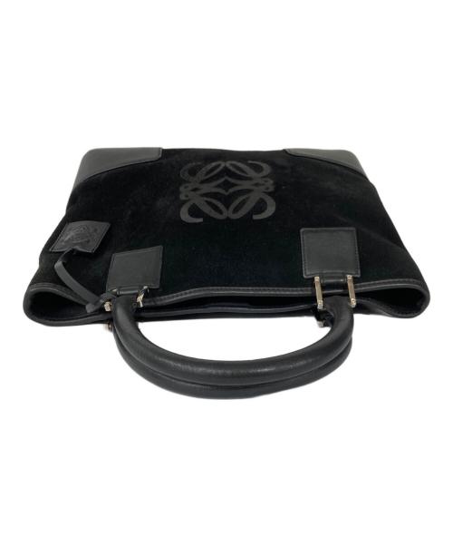 LOEWE（ロエベ）LOEWE (ロエベ) フスタアナグラムスウェードハンドバッグ ブラックの古着・服飾アイテム