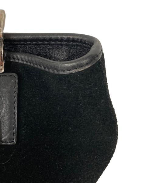 LOEWE（ロエベ）LOEWE (ロエベ) フスタアナグラムスウェードハンドバッグ ブラックの古着・服飾アイテム