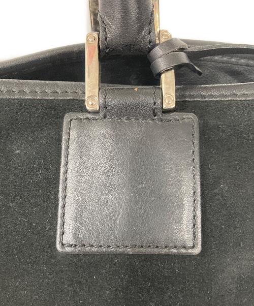 LOEWE（ロエベ）LOEWE (ロエベ) フスタアナグラムスウェードハンドバッグ ブラックの古着・服飾アイテム