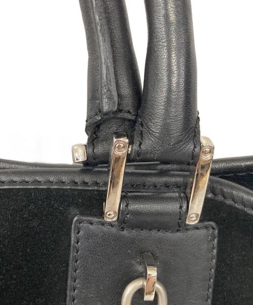LOEWE（ロエベ）LOEWE (ロエベ) フスタアナグラムスウェードハンドバッグ ブラックの古着・服飾アイテム