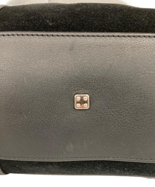 LOEWE（ロエベ）LOEWE (ロエベ) フスタアナグラムスウェードハンドバッグ ブラックの古着・服飾アイテム