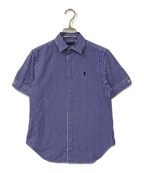 RALPH LAUREN（ラルフローレン）RALPH LAUREN (ラルフローレン) 半袖ストライプシャツ ブルー×ホワイト サイズ:2　155/84Aの古着・服飾アイテム