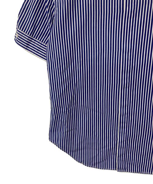 RALPH LAUREN（ラルフローレン）RALPH LAUREN (ラルフローレン) 半袖ストライプシャツ ブルー×ホワイト サイズ:2　155/84Aの古着・服飾アイテム