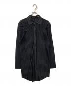 PLEATS PLEASEプリーツプリーズ）の古着「プリーツシャツ」｜ブラック