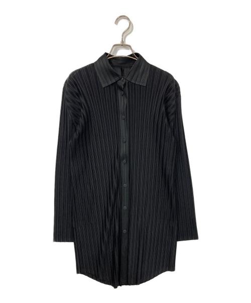PLEATS PLEASE（プリーツプリーズ）PLEATS PLEASE (プリーツプリーズ) プリーツシャツ ブラック サイズ:3の古着・服飾アイテム