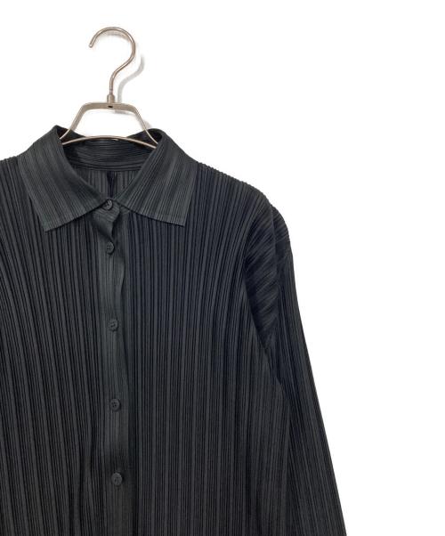 PLEATS PLEASE（プリーツプリーズ）PLEATS PLEASE (プリーツプリーズ) プリーツシャツ ブラック サイズ:3の古着・服飾アイテム