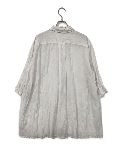 PLEATS PLEASE（プリーツプリーズ）PLEATS PLEASE (プリーツプリーズ) ワッシャーシャツ ホワイト サイズ:3の古着・服飾アイテム