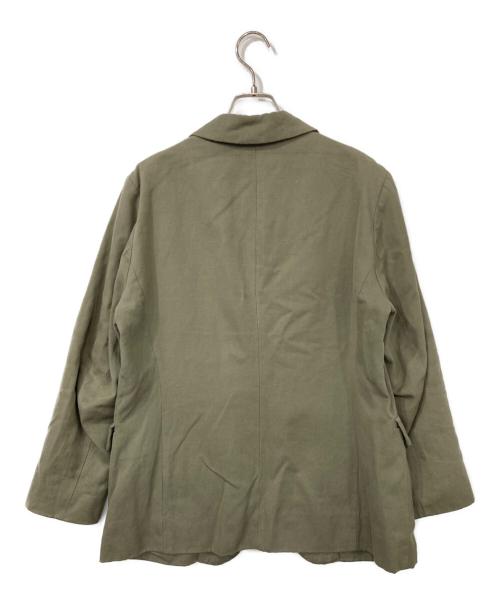 CASEY CASEY（ケーシーケーシー）CASEY CASEY (ケーシーケーシー) コットンリネンツイルテーラードジャケット カーキ サイズ:Sの古着・服飾アイテム