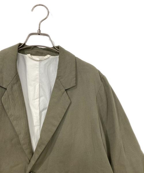 CASEY CASEY（ケーシーケーシー）CASEY CASEY (ケーシーケーシー) コットンリネンツイルテーラードジャケット カーキ サイズ:Sの古着・服飾アイテム
