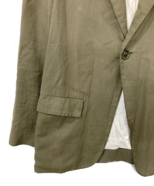 CASEY CASEY（ケーシーケーシー）CASEY CASEY (ケーシーケーシー) コットンリネンツイルテーラードジャケット カーキ サイズ:Sの古着・服飾アイテム