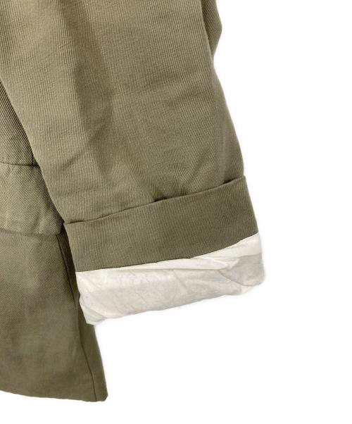 CASEY CASEY（ケーシーケーシー）CASEY CASEY (ケーシーケーシー) コットンリネンツイルテーラードジャケット カーキ サイズ:Sの古着・服飾アイテム
