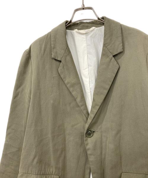 CASEY CASEY（ケーシーケーシー）CASEY CASEY (ケーシーケーシー) コットンリネンツイルテーラードジャケット カーキ サイズ:Sの古着・服飾アイテム