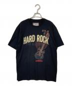 Hard Rock cafeハードロックカフェ）の古着「ギタープリントTシャツ」｜ブラック