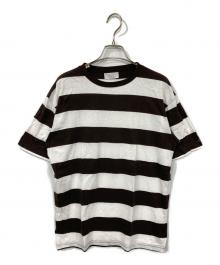 GOODENOUGH（グッドイナフ）の古着「ボーダーTシャツ」｜ブラウン×ブラック