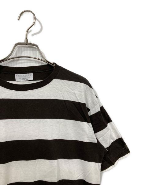 GOODENOUGH（グッドイナフ）GOODENOUGH (グッドイナフ) ボーダーTシャツ ブラウン×ブラック サイズ:MEDIUMの古着・服飾アイテム