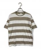 GOODENOUGH）の古着「ボーダーTシャツ」｜ベージュ×ホワイト