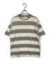 GOODENOUGH（グッドイナフ）の古着「ボーダーTシャツ」｜ベージュ×ホワイト