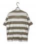 GOODENOUGH (グッドイナフ) ボーダーTシャツ ベージュ×ホワイト サイズ:MEDIUM：5000円