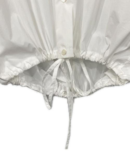 heliopole（エリオポール）heliopole (エリオポール) DRAWSTRING SHIRT/ドローストリングシャツ ホワイト サイズ:38の古着・服飾アイテム