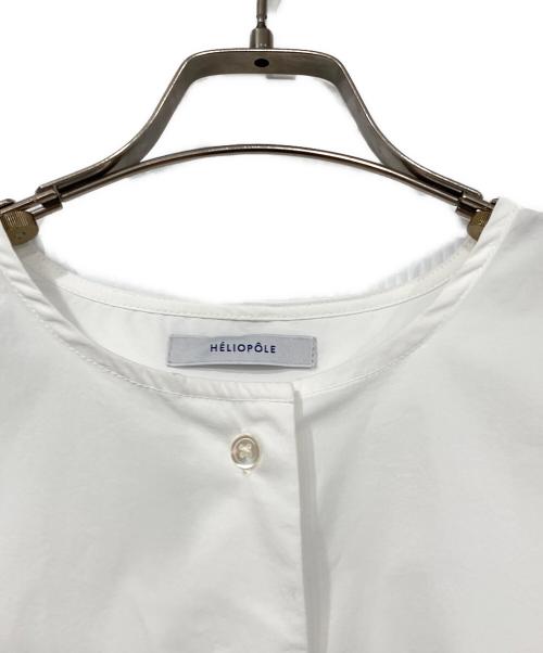 heliopole（エリオポール）heliopole (エリオポール) DRAWSTRING SHIRT/ドローストリングシャツ ホワイト サイズ:38の古着・服飾アイテム