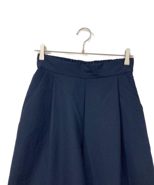 SOEJU（ソージュ）SOEJU (ソージュ) シアサッカーサイドタックワイドパンツ ネイビー サイズ:Lの古着・服飾アイテム