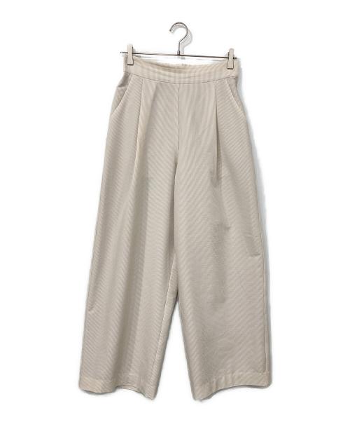 SOEJU（ソージュ）SOEJU (ソージュ) シアサッカーサイドタックワイドパンツ ベージュ サイズ:Ｌの古着・服飾アイテム